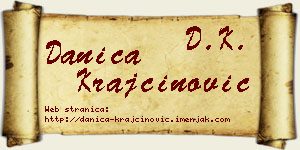 Danica Krajčinović vizit kartica